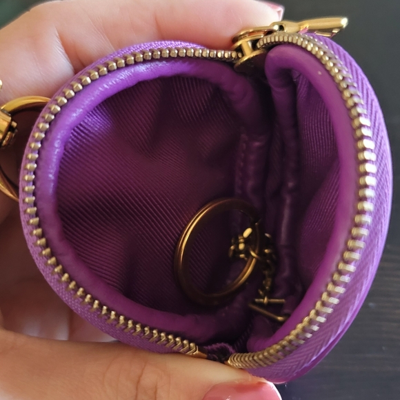 LOUIS VUITTON Coin Case MONOGRAM Denim Round Pouch Purple Rare. Dust bag & box - Picture 8 of 10